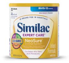 Similac Expert Care NeoSure Enriched Infant Formula, Powder, 0-12 Months - 13.1 oz can