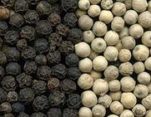 white and black pepper