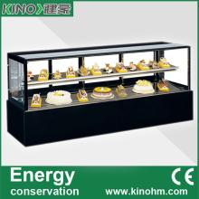 factory direct sale Curved commercial deli display chiller cake showcase
