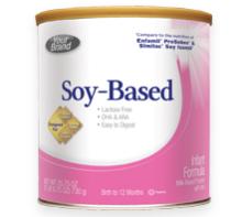 Soy based baby formula