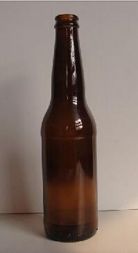 330ml dark amber color beer bottle