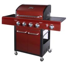 4 Burner BBQ on  Cart  plus side burner