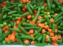  frozen / IQF  mixed vegetables( peas ,beans,carrot)