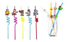 crazy straws with  logo 