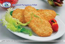  Breaded  Pangasius  fillet .