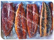 frozen roasted eel, headless, back-cut