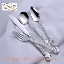 European Modern Square Handle Inox Bulk Camping Flatware Set