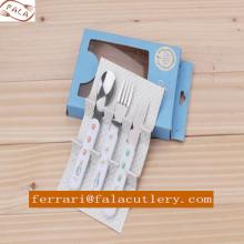 Stainless Steel Kid Spoon And Fork Plastic Handle Cutlery