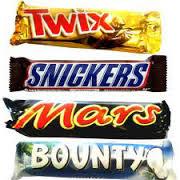 Bounty &Twix &  Mars  &  Snickers  & M&M & Milky