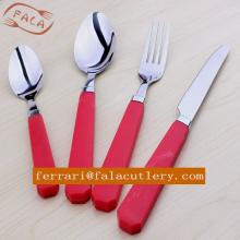 Northland Inox China Red Plastic Handled Picnic  Flatware   Set 