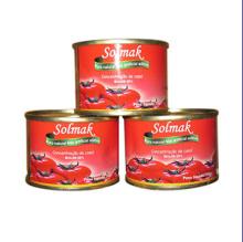 Hot  198g   canned   tomato   paste  concentrate, brix 28-30, China supplier