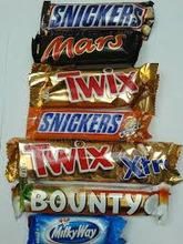 Bounty, Twix, Kitkat Maltesers 25x37gr, Kinder Chocolate, Snickers, Mars