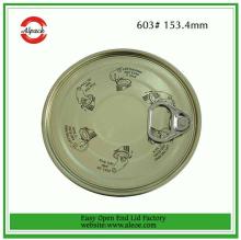 Popular 603# tinplate easy open end for canned food