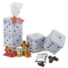 Square Tin Box for Chocolate, Candy 80*80*80mmH