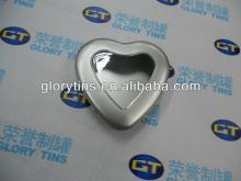  Heart   shape d  Tin  Box with Window 120*113*33mmH
