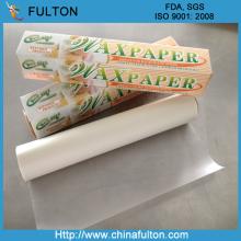 High Quality 33-90gsm White Wax paper Roll Waterproof Food Wrapping Candy Paper