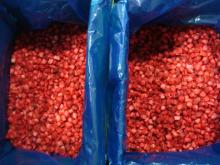 IQF strawberry and strawberry dice