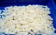 Frozen cut giant squid fillet