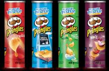 PRINGLES 40GRM AND 165GRM WITH ENGLISH AND ARABIC TEXT