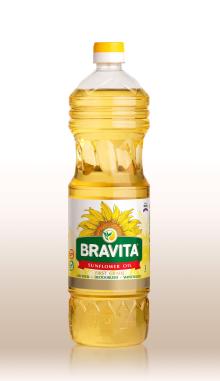 Bottled sunflower oil