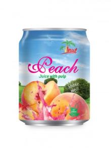 250ml Short Can Peach Juice With Pulp