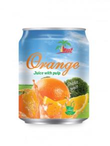 250ml Short Can Orange Juice With Pulp