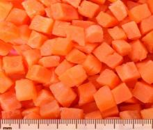 Frozen carrot cube