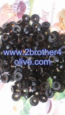Ripe sliced black olives