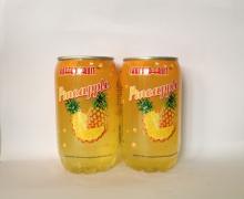 Pineapple flavored Carbonated Drink in 340ml transparent PET CAN