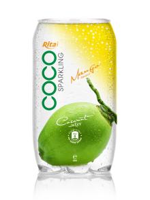 350ml PET Can Sparking Coconut Water Mango Flavor