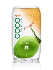 350ml PET Can Sparking Coconut Water Pineapple Flavor