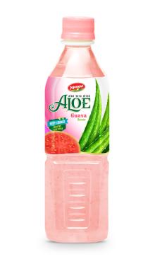 Fruit juices Aloe vera products export Aloe vera drink with guava flavour in PET Bottle 500ml