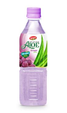 Fruit juices Aloe vera products export Aloe vera drink with Grape flavour in PET Bottle 500ml