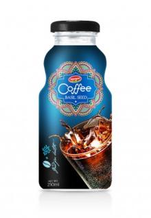 Glass Bottle Vietnam Coffee With Fruit Juice Basil Seed