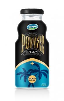 Glass Bottle Energy Drink Power Energy Drink With Coconut Pulp