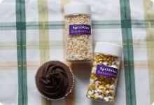 Gold & White Sprinkles /  Edible   Cake   Decoration s
