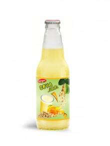 Natural Fruit Juice Soya Milk Mango Flavour Glass Bottle