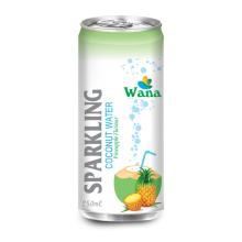 Sparkling coconut water with pineapple flavor in 250ml can