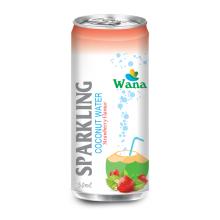 Sparkling coconut water with strawberry flavor in 250ml can
