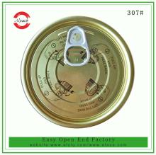 307#83.3mm tinplate easy open end/eoe for canned food packing