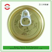 211 tinplate fruits easy open can end supplier