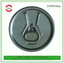 209#RPT aluminum beverage easy open can 63mm easy open lid