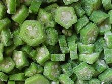 IQF  Frozen   Okra   Cut 