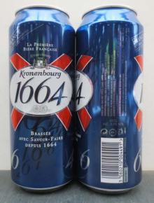 Kronenbourg 1664 blanc beer can and bottles available