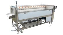High pressure spray potato washing polishing machine