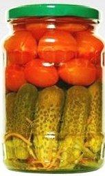 Pickled gherkin in jar (Cornichons)