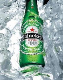 Cold and fresh Heineken lager beer!!!!!!