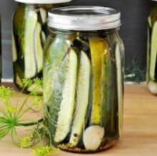 Cucumber, Gherkin Soaking In Vinegar For Bakery