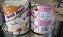 Canned quail  eggs  in  brine 