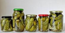 canned gherkins